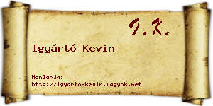 Igyártó Kevin névjegykártya